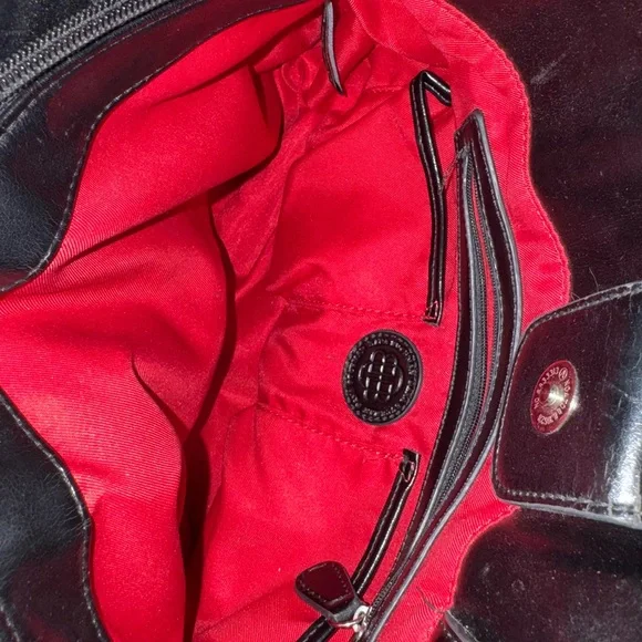 Dana Buchman Beige Brown Black Canvas Tote Handbag/Purse - Picture 3 of 8